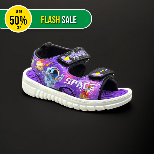 Kids’ Astronaut-Themed Space Adventure Purple Sandals