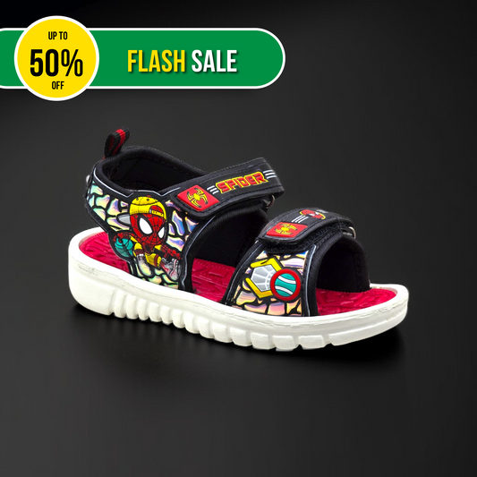 Spider-Red Comfortable Sandals for Kids