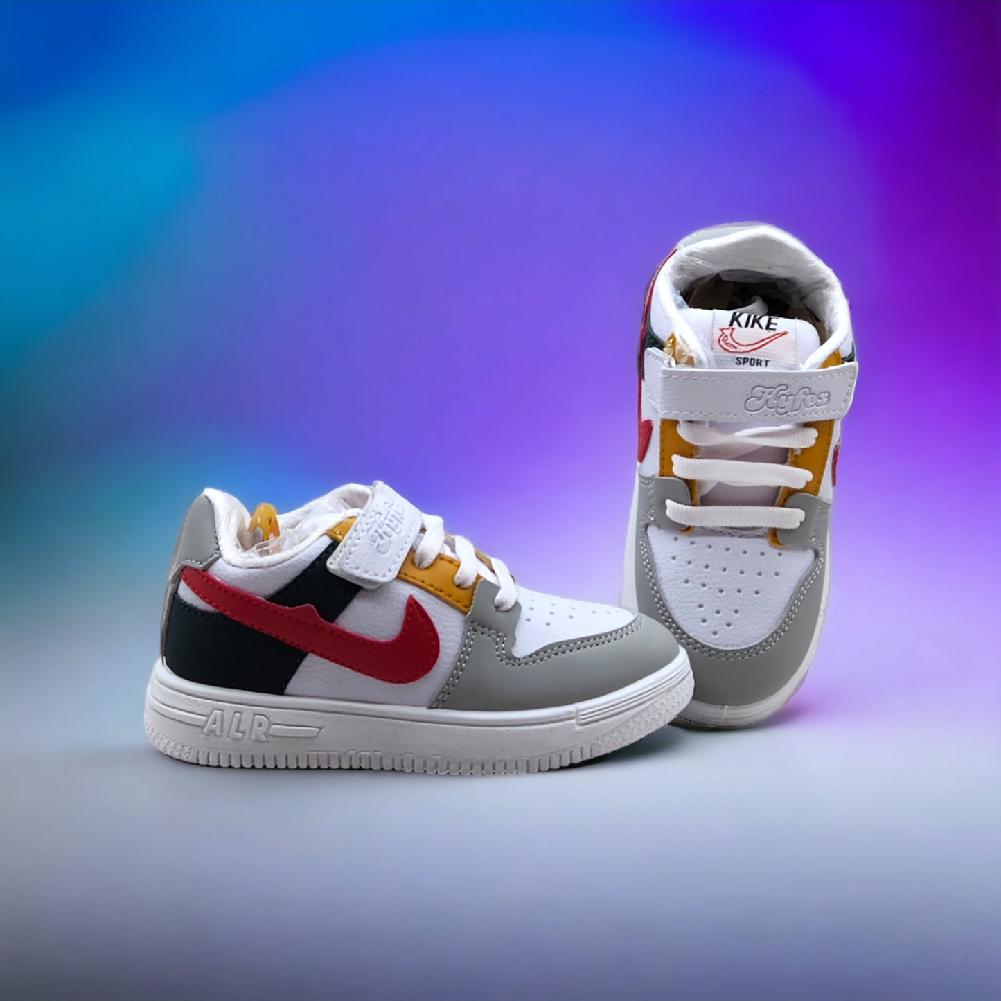 Grey Red Sneakers for Kids!
