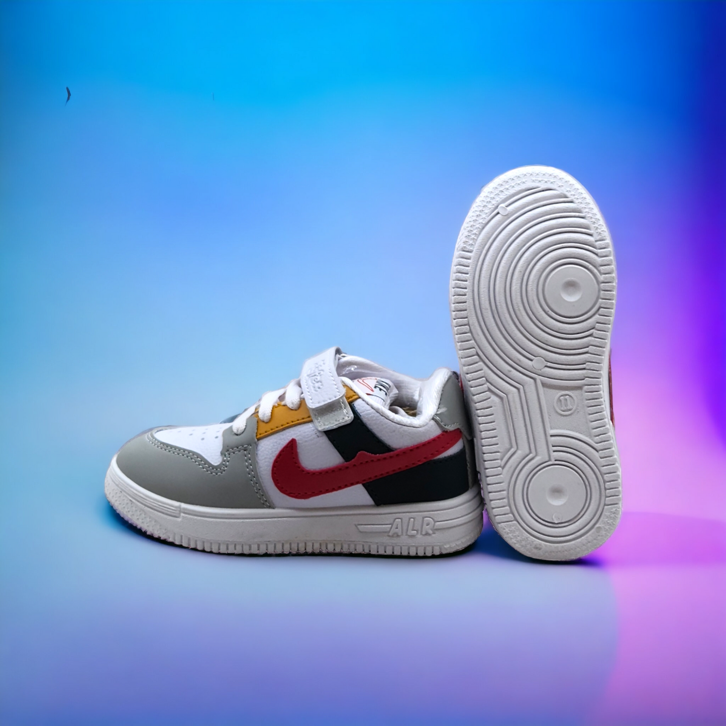 Grey Red Sneakers for Kids!