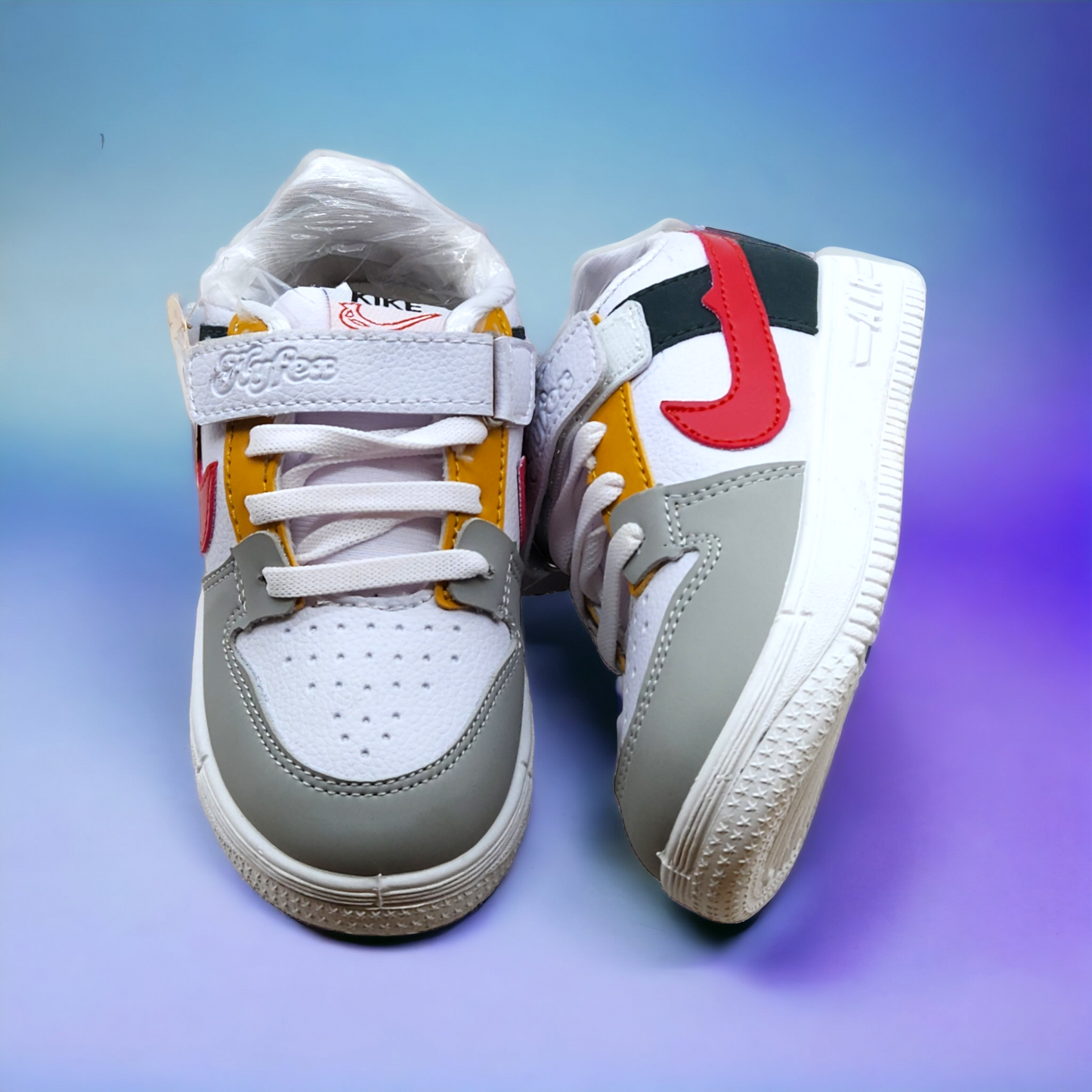 Grey Red Sneakers for Kids!