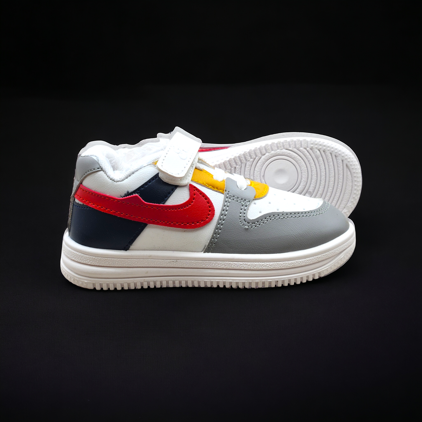 Grey Red Sneakers for Kids!
