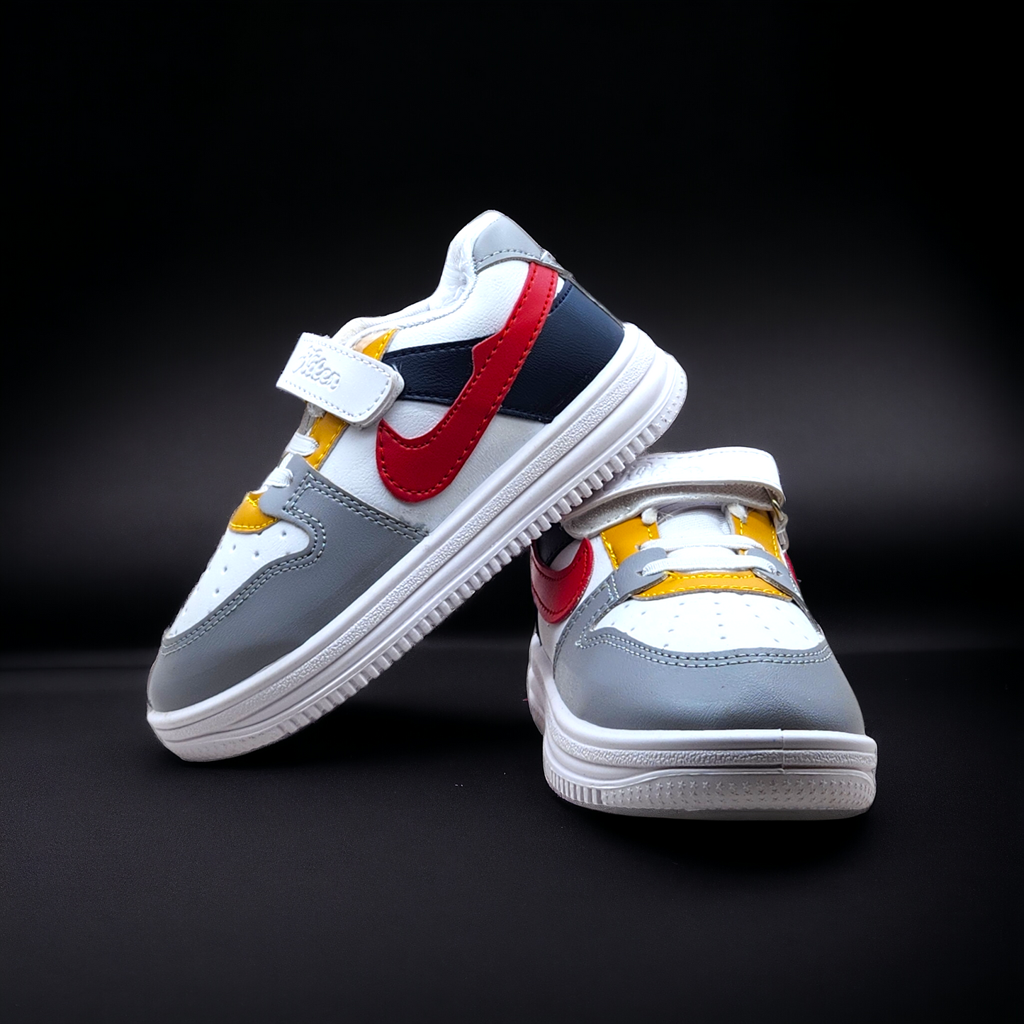 Grey Red Sneakers for Kids!
