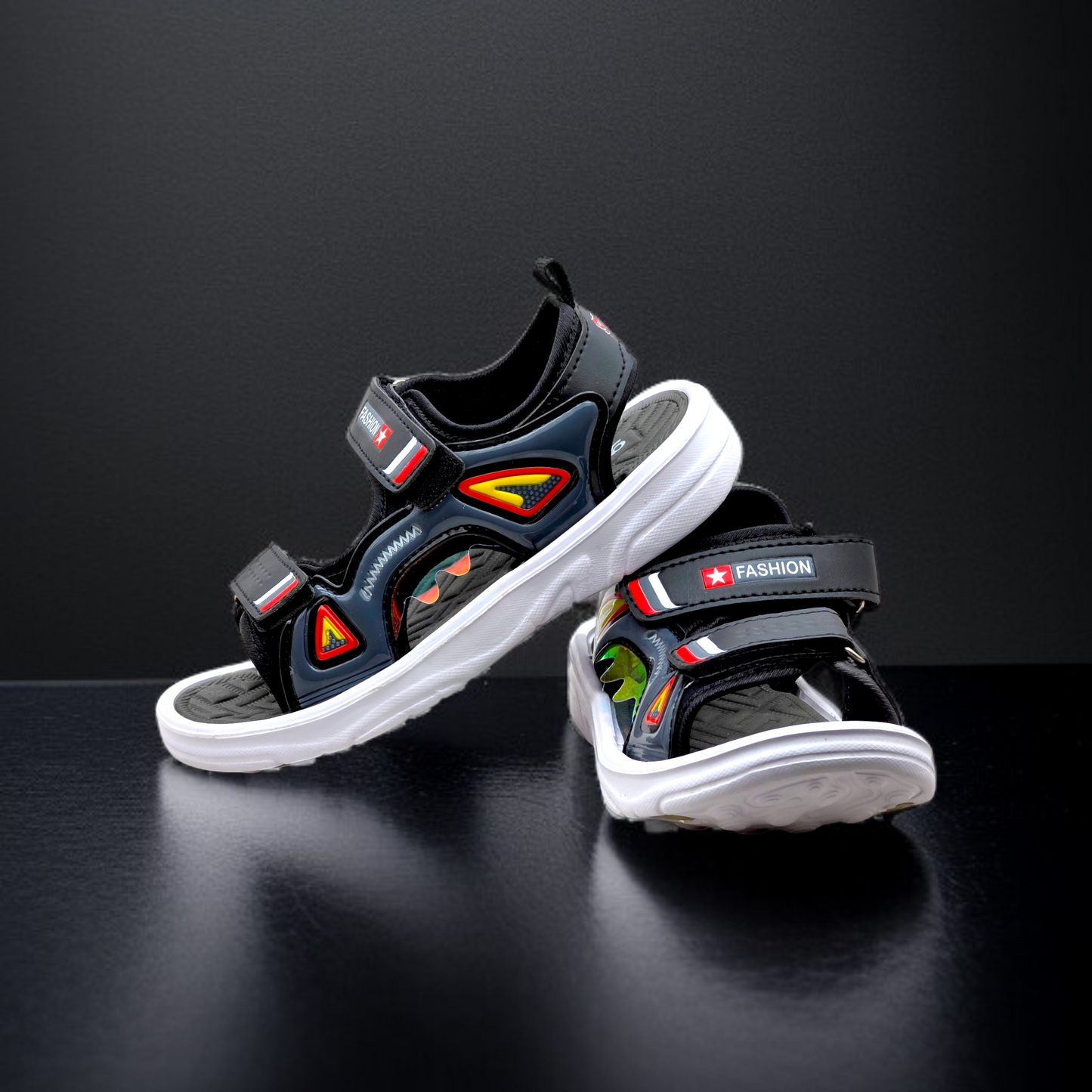 Fashion-Star Black Comfortable Sandals for Kids