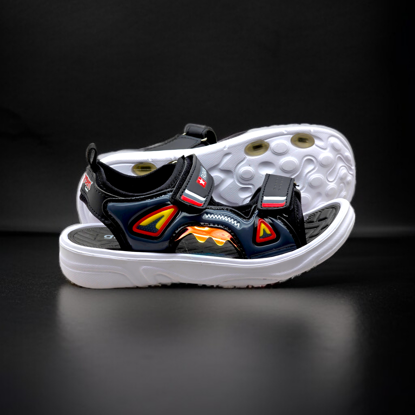 Fashion-Star Black Comfortable Sandals for Kids