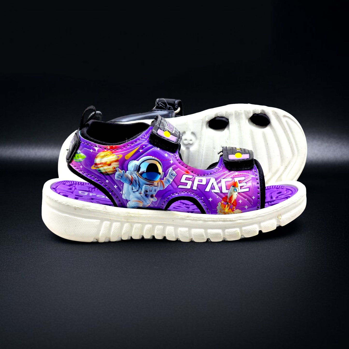 Kids’ Astronaut-Themed Space Adventure Purple Sandals