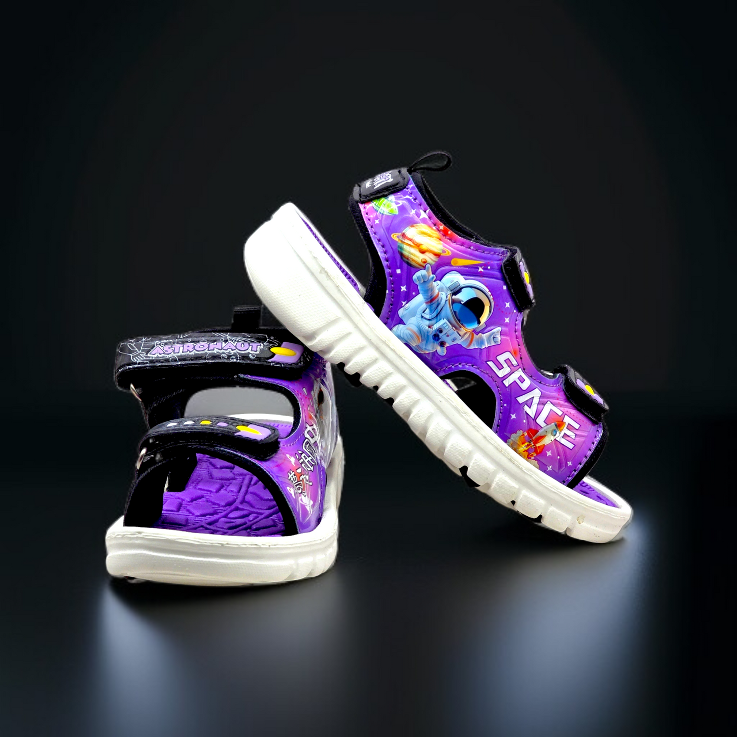 Kids’ Astronaut-Themed Space Adventure Purple Sandals