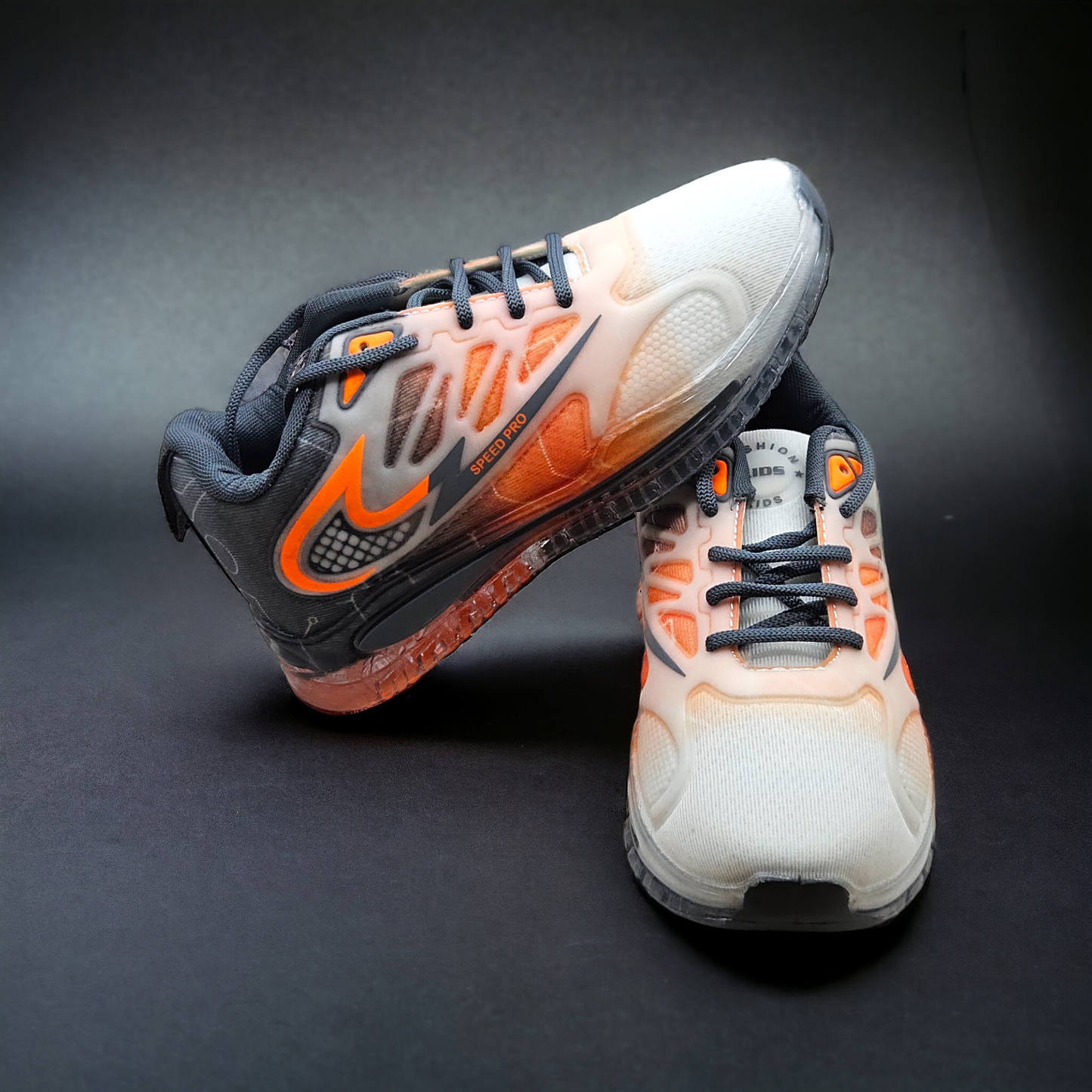 Orange & Grey Sports Shoes for Boys