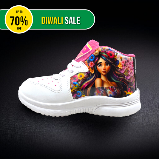 Beauty of Flowers Printed Shoes For Kids