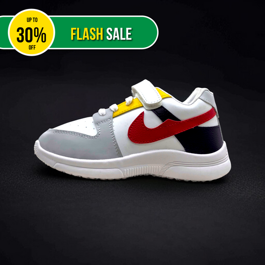 Grey Red Sneakers for Kids!