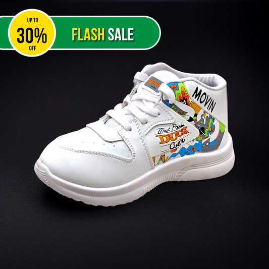 Movin Clean High Neck Sneakers for Kids – Stylish & Supportive Footwear