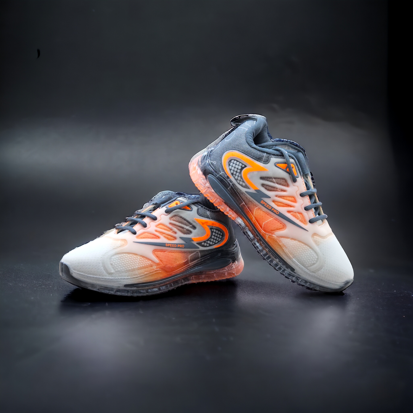 Orange & Grey Sports Shoes for Boys