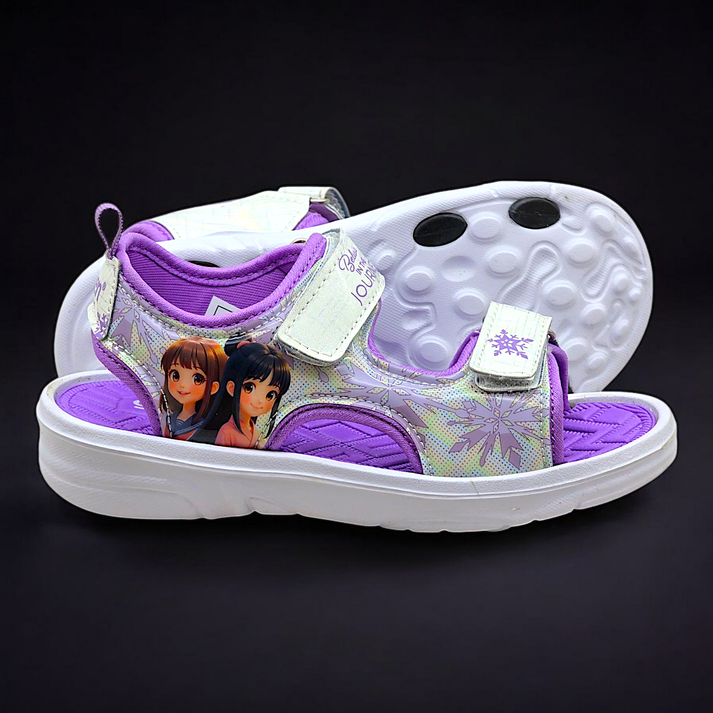 Girls’ Anime Princess Purple Sandals