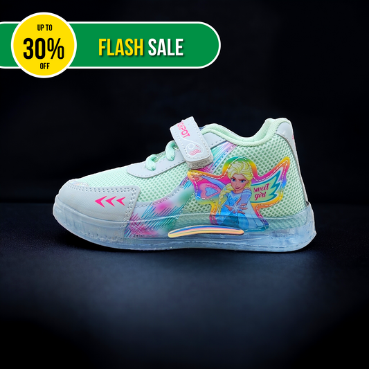 Mint Freeze Girls' Light Shoes with Transparent Sole