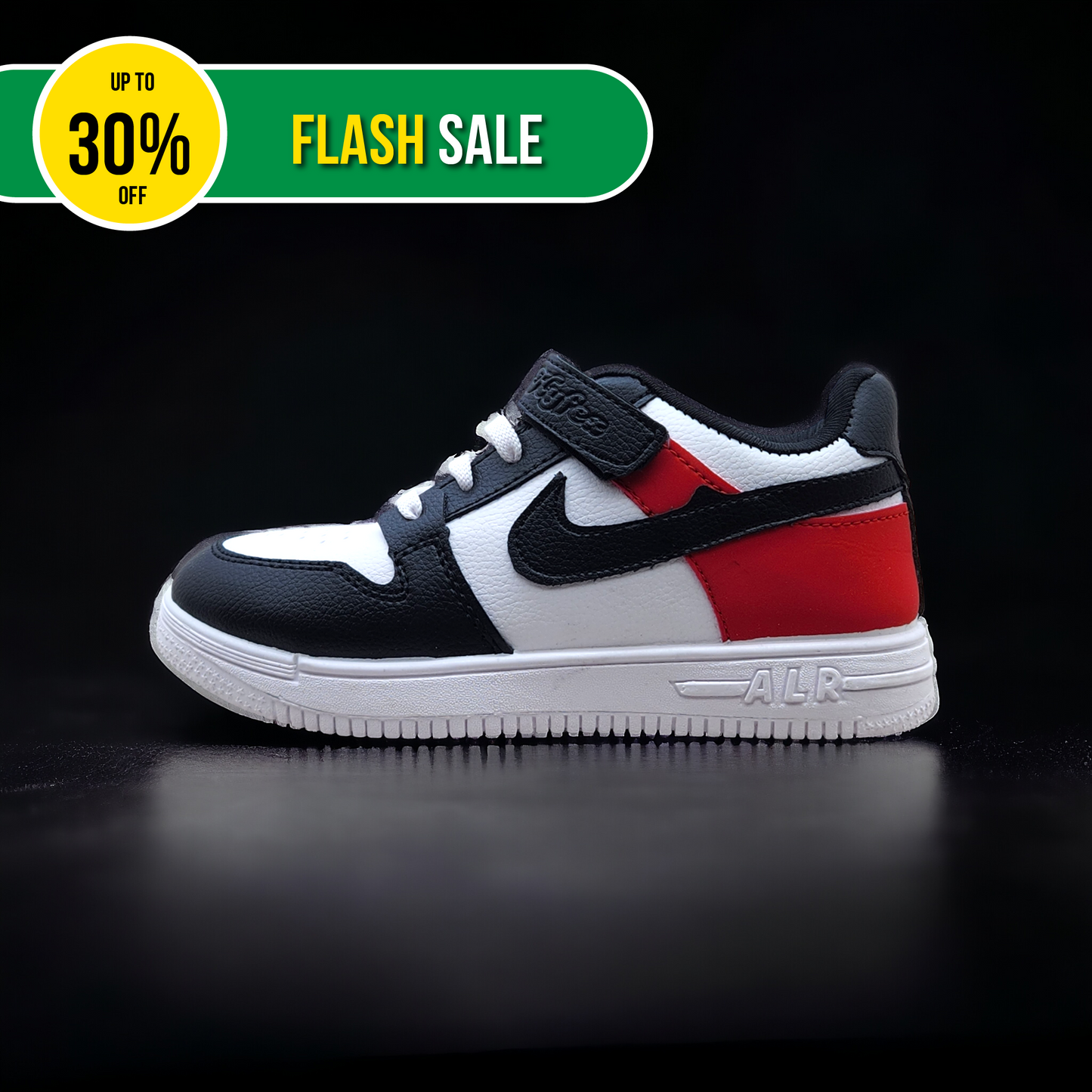 Black Red Sneakers for Kids!