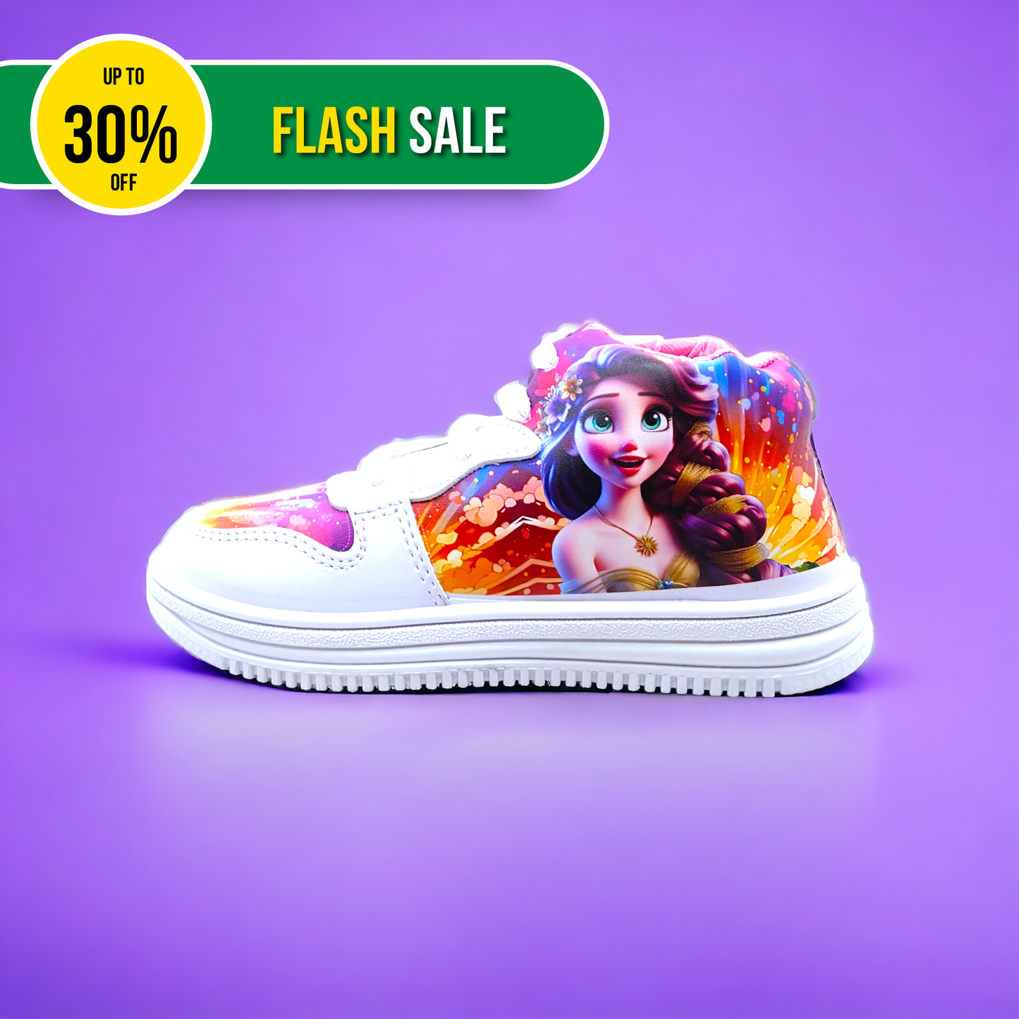 Sparkle & Style: Rexine Printed Girls Shoes